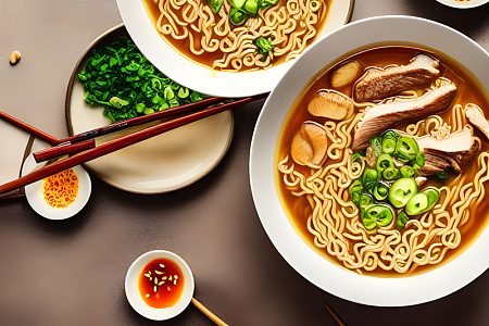 面条汤美食筷子拉面食品