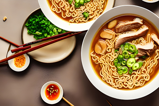 面条汤美食筷子拉面食品