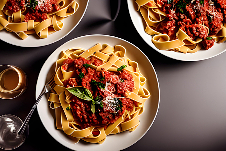 美食面条意大利面午餐