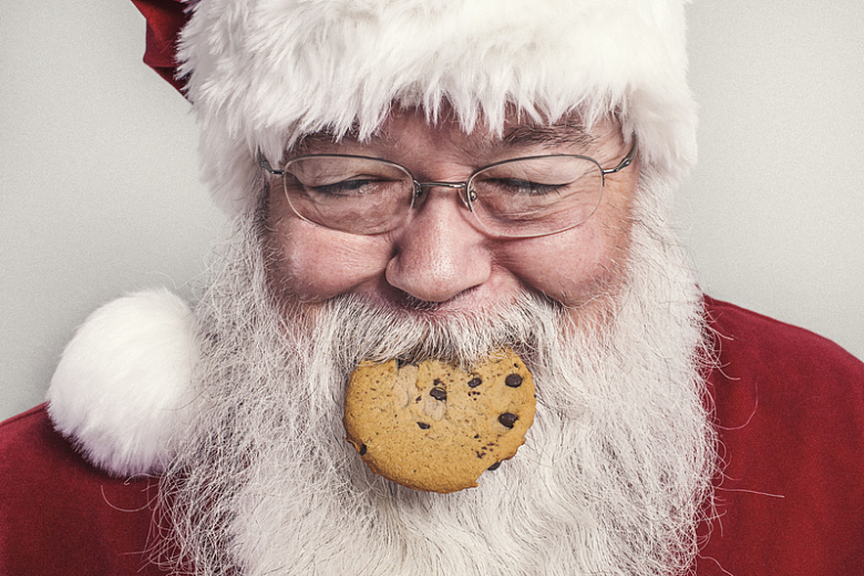 圣诞老人人像饼干摄影