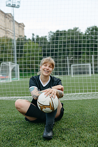 女子足球球场草地