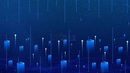 高科技感建筑发光背景