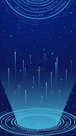 科技感蓝色商务可视化背景