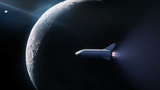 太空飞船火箭月球