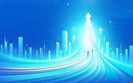 商务科技光效城市蓝色大气科技感海报背景