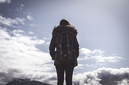 女装旅行冒险天空云朵