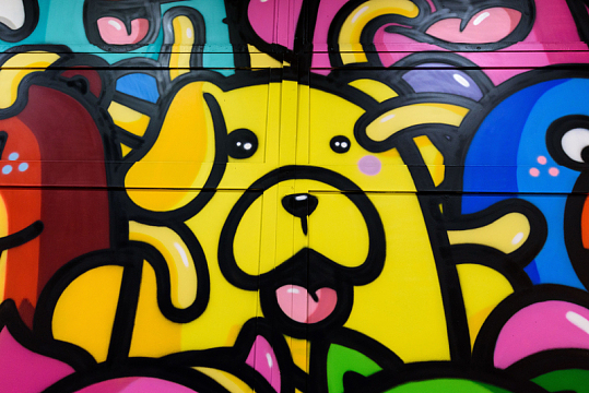 彩色涂鸦艺术城市