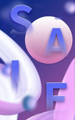 马卡龙色系炫彩海报背景