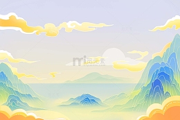 渐变国潮背景