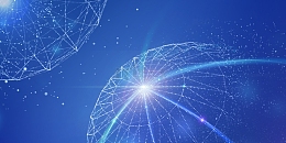 蓝色宇宙科技光效汇聚背景