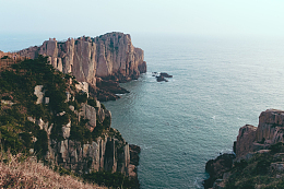 海洋海浪自然岩石海岸悬崖