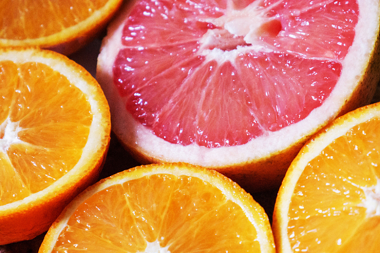 粉红色橙色葡萄柚橙子水果