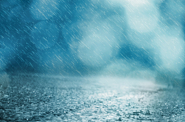 雨积水雨滴摄影