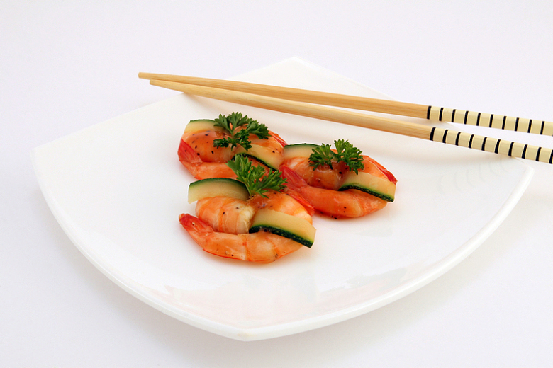 寿司食物餐具虾仁