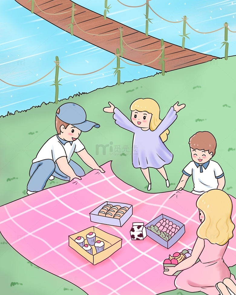 暑假亲子活动旅游野餐