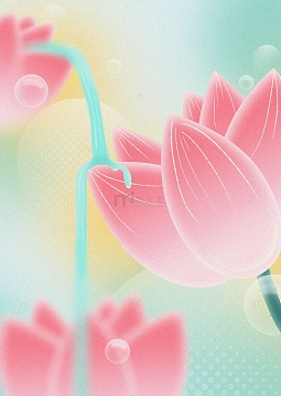 大暑荷花背景渐变风