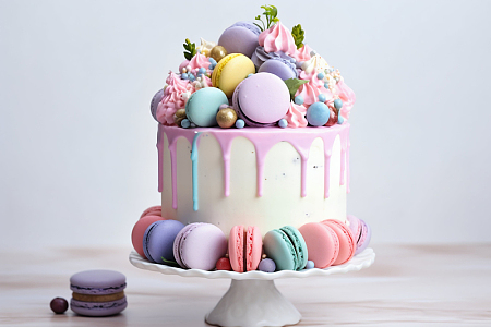马卡龙生日蛋糕