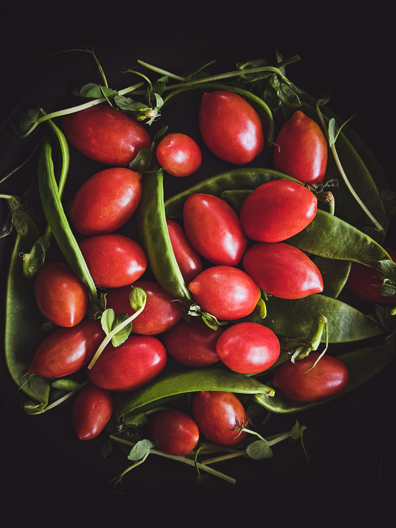 西红柿豌豆食物摄影