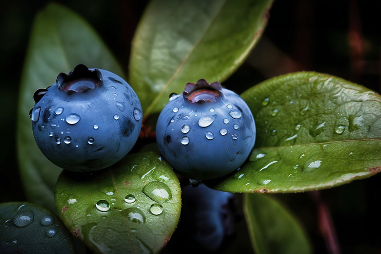 蓝莓水果宏观细节