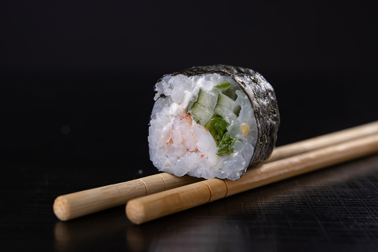 寿司卷食物特写摄影