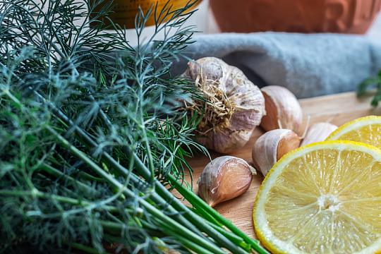 大蒜柠檬小茴香水果