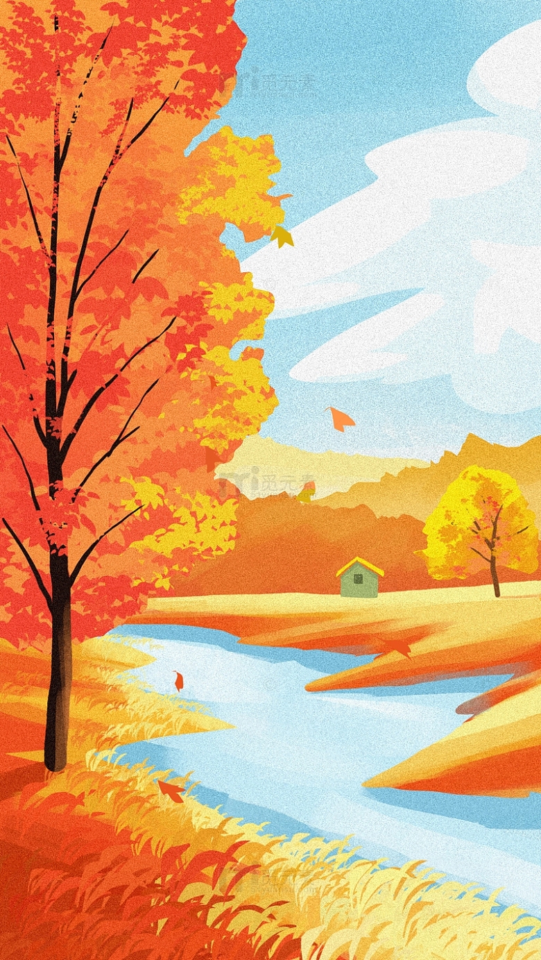 秋天风景背景图