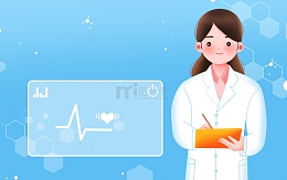 简约医疗健康蓝色卡通医疗科技海报背景