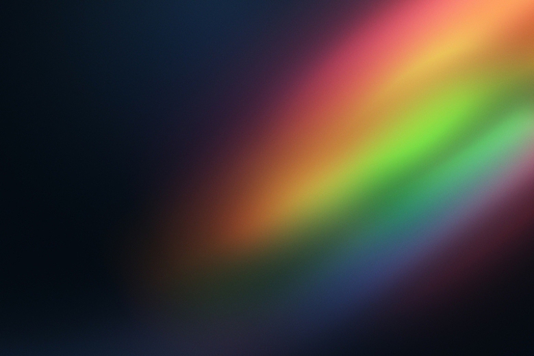 彩虹色物体模糊图像