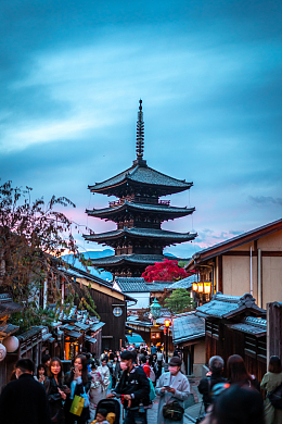 街道,建筑,人群,祈祷,圣地,寺庙