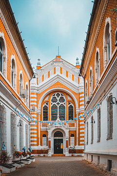 建筑道路教堂城市