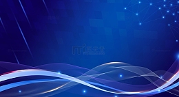 蓝色动感线条科技互联网展会背景展板