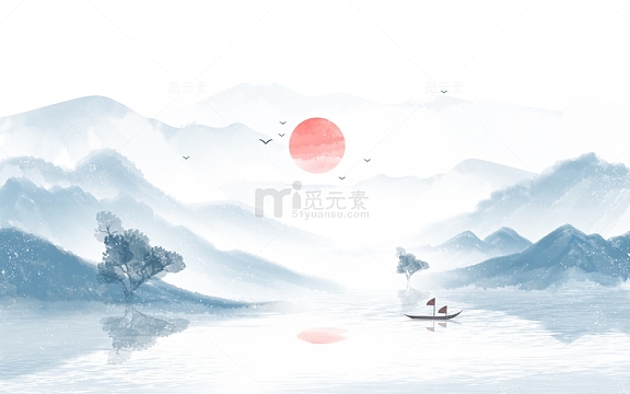 水墨中国风山水画