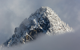 被雪覆盖的山