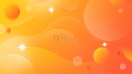 橙色梦幻泡泡绚丽背景