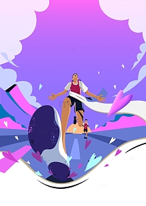 马拉松海报背景