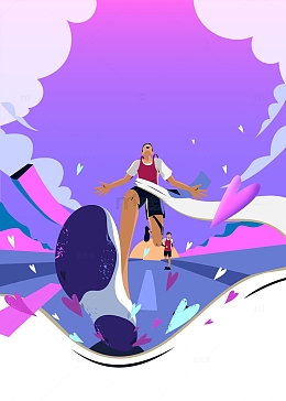 马拉松海报背景