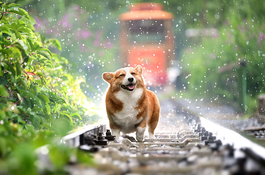 可爱柯基犬