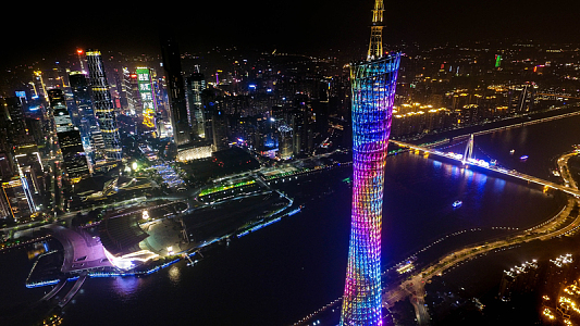 广州塔夜景图片