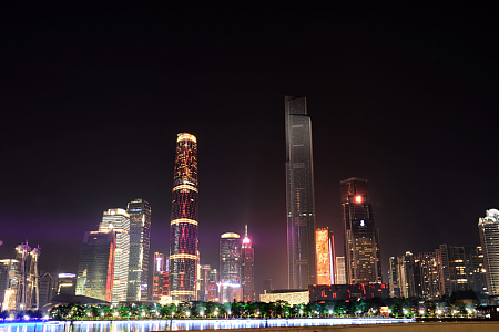 珠江新城夜景图片