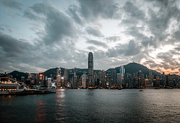 夜幕下的香港九龙