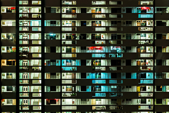 城市楼房夜景