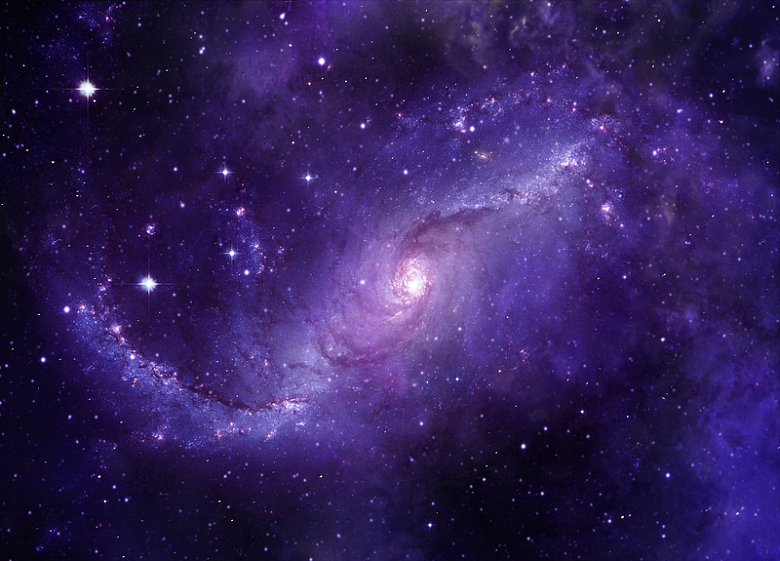 紫色星空图片