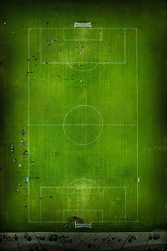 足球场的鸟瞰图