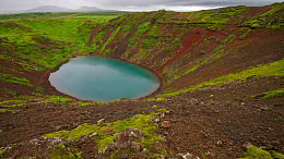 火山口湖景观摄影