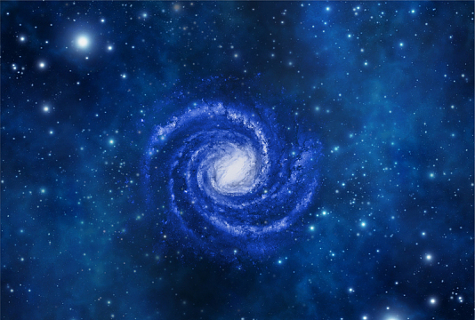 唯美蓝色星空星云星系
