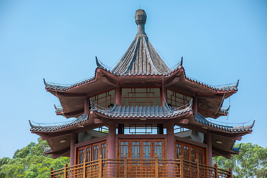 中国风江南亭台楼阁建筑摄影