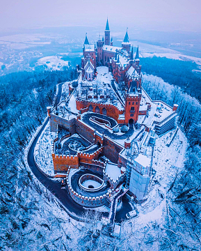 冬季城堡雪景唯美意境