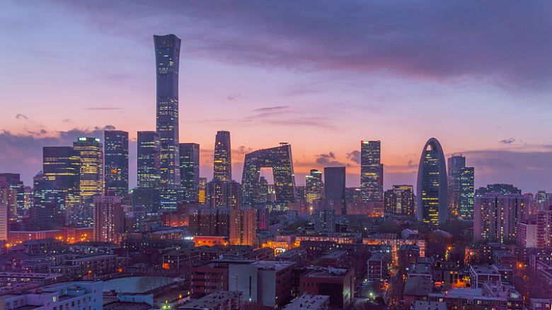 中国北京城市夜景