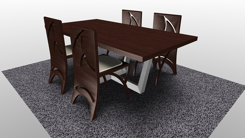 餐厅3d桌椅