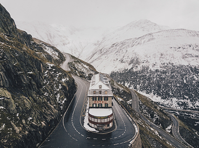 盘山公路旅馆
